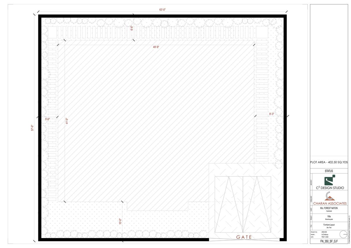 Type 1 East Facing Site Plan