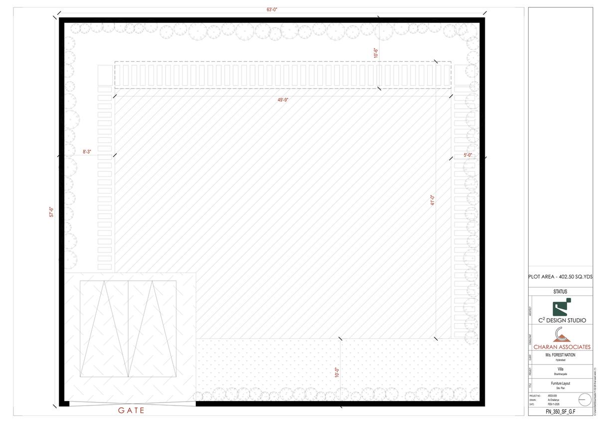 Type 1 West Facing Site Plan