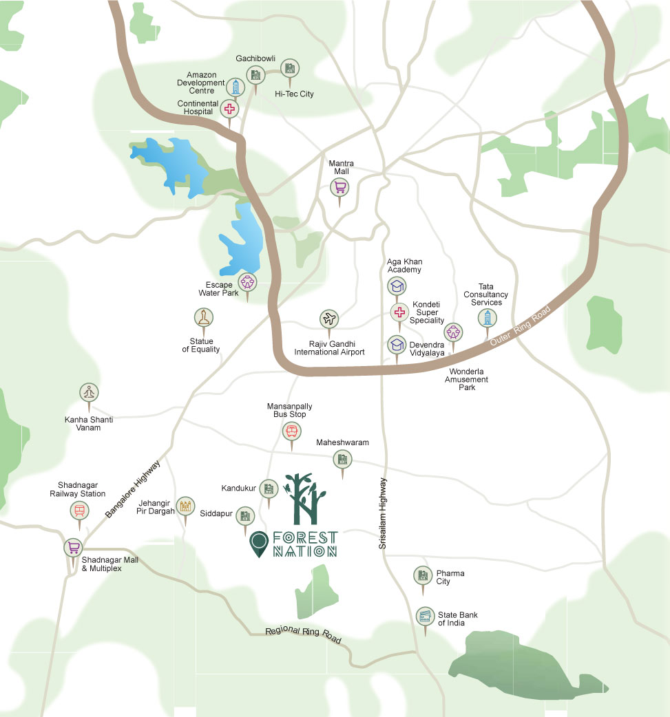 Forest Nation Villas Map image